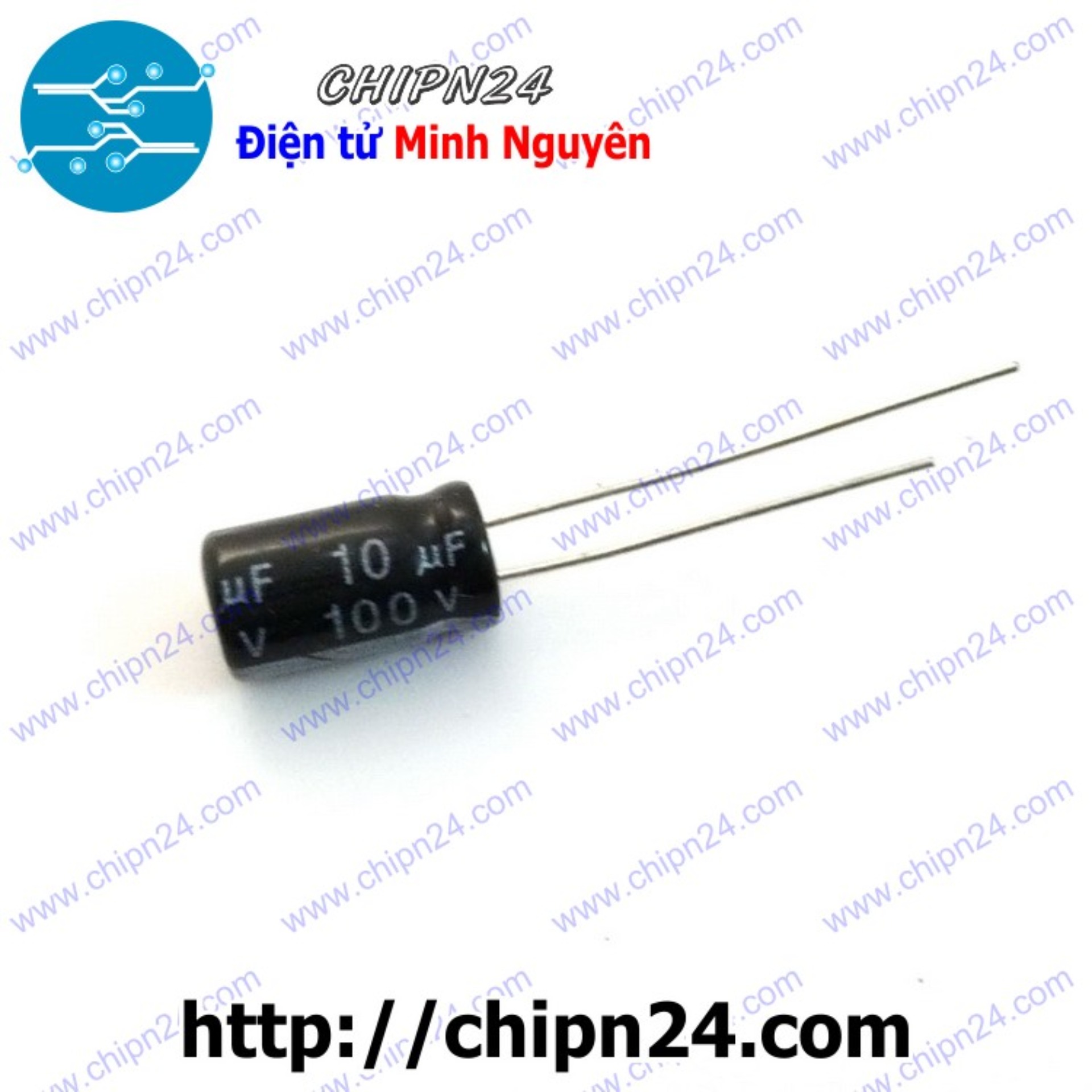 [10 con] (G44.6) Tụ hóa 10uF 100V (6x11mm)