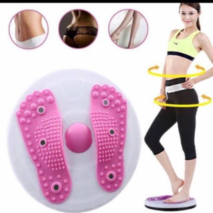 Đĩa xoay eo cao cấp- đĩa xoay eo tập thể dục giảm cân 360 độ kết hợp massge chân cao cấp- xoay eo ban chan