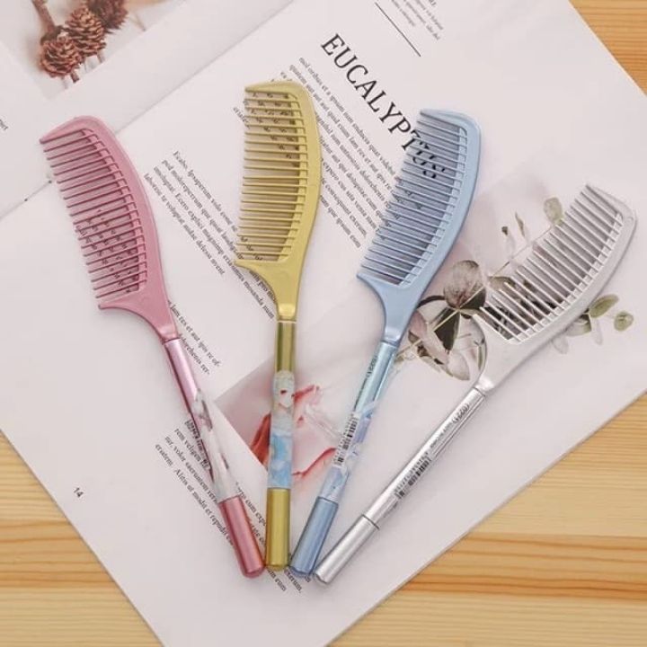 Bút Gel Mực Nước Bút nước Mực Đen Hình Lược đẹp dễ thương siêu cute