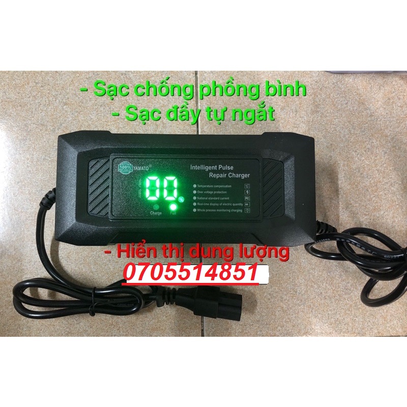 Sạc xe điện Xmen , Vespa ,gogo 60V - 20A, 30ah ( sạc 5 bình to )