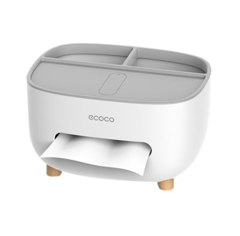 Hộp đựng giấy ăn để bàn đa năng ECOCO có chân đỡ - Hàng chính hãng