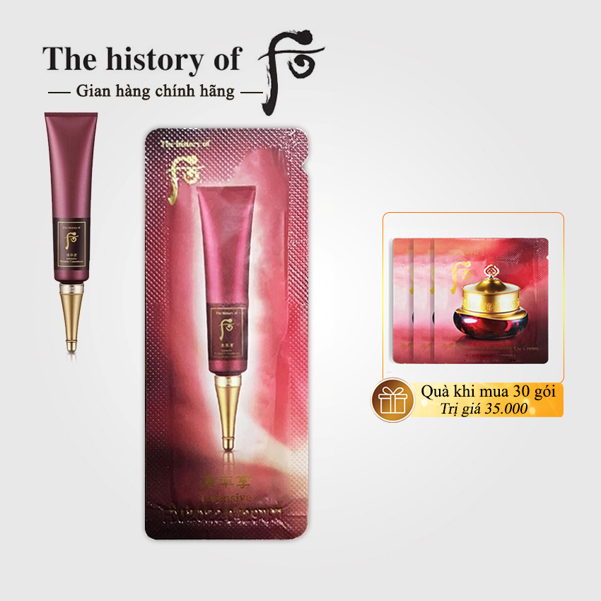 Kem chống nhăn vùng mắt Whoo đỏ Intensive Wrinkle Concentrate 1/gói - Kem Whoo đỏ; Kem chống nhăn Whoo