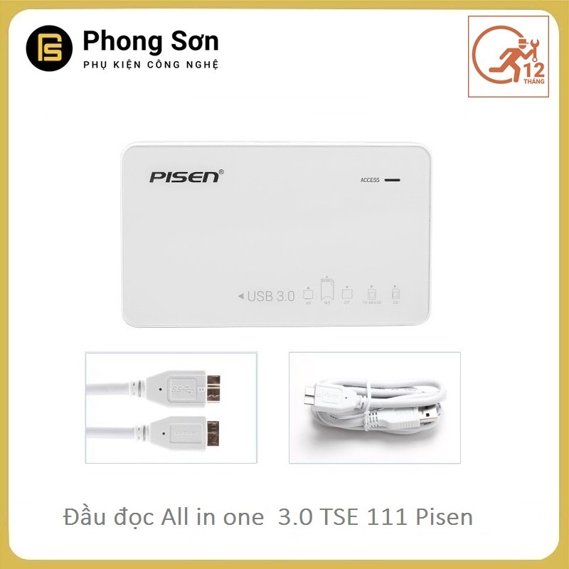 Đầu đọc thẻ 3.0 All in one TS-E111 Pisen (nhận tất cả các cổng cùng lúc)