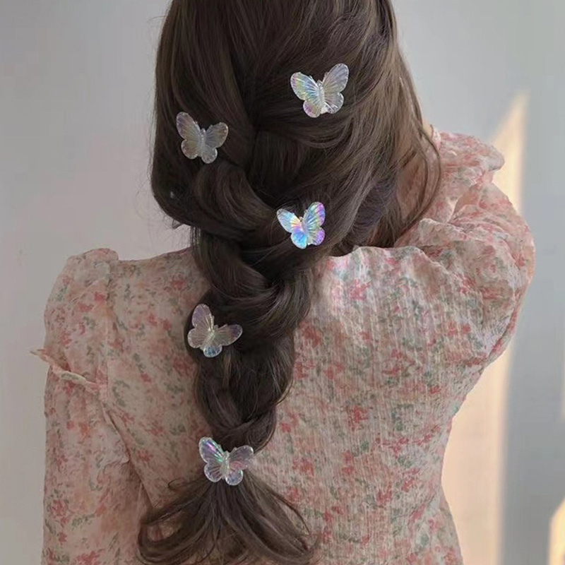 🌸1pcs Butterfly Hairpin Colorful Butterfly Clip Side Sweet Girl Clip Banger YINSAF🌸