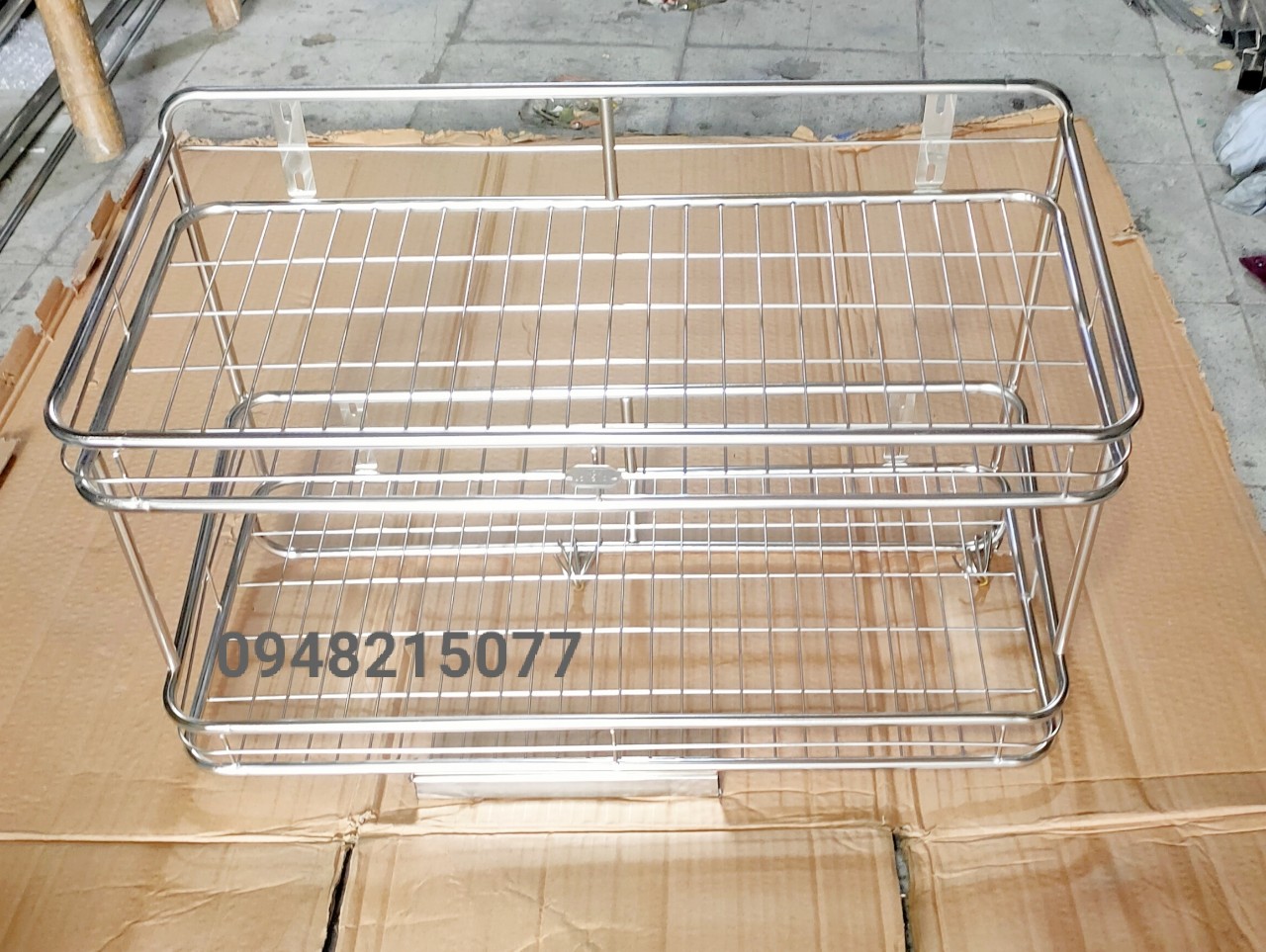 Kệ chén treo 2 tầng inox