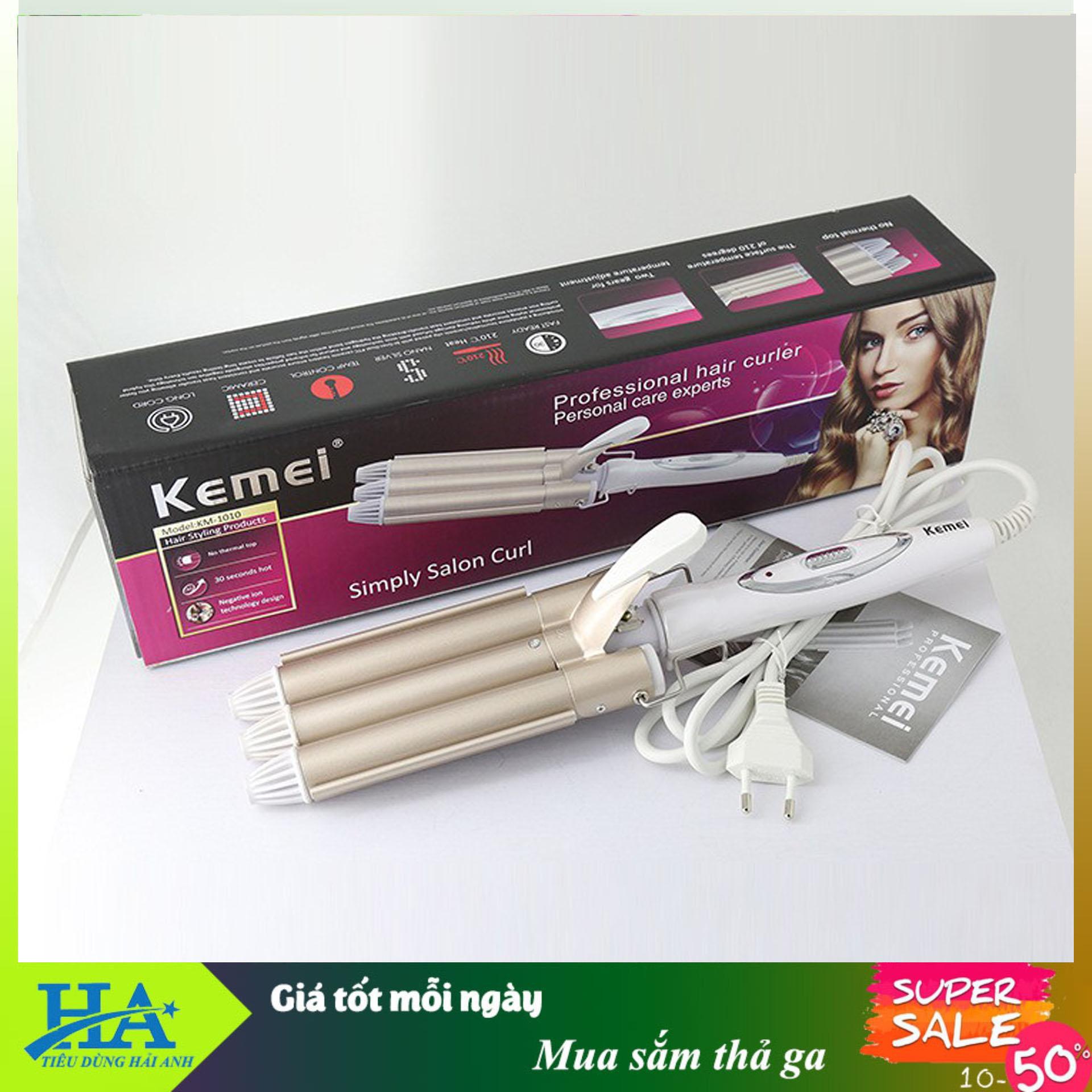 Máy bấm tóc gợn sóng, máy làm xoăn tóc uốn tóc kemei - 1010 - gdlinhh51