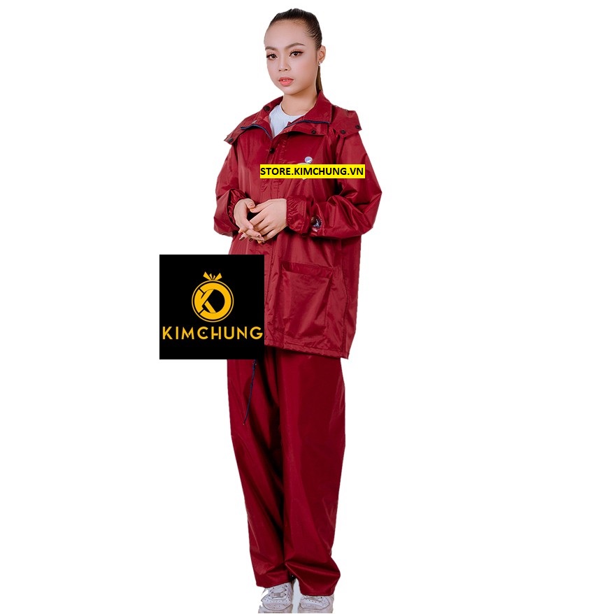 [HCM]Áo mưa bộ vải dù 2 khóa kéo không thấm nước kích cỡ lớn dành cho người bigsize