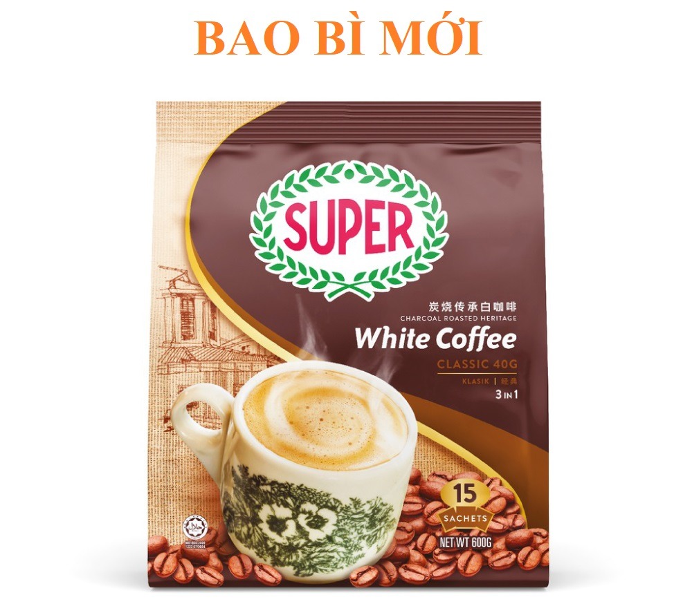 [HCM] Cà phê trắng hòa tan 3 in 1 Super White Coffee - Classic