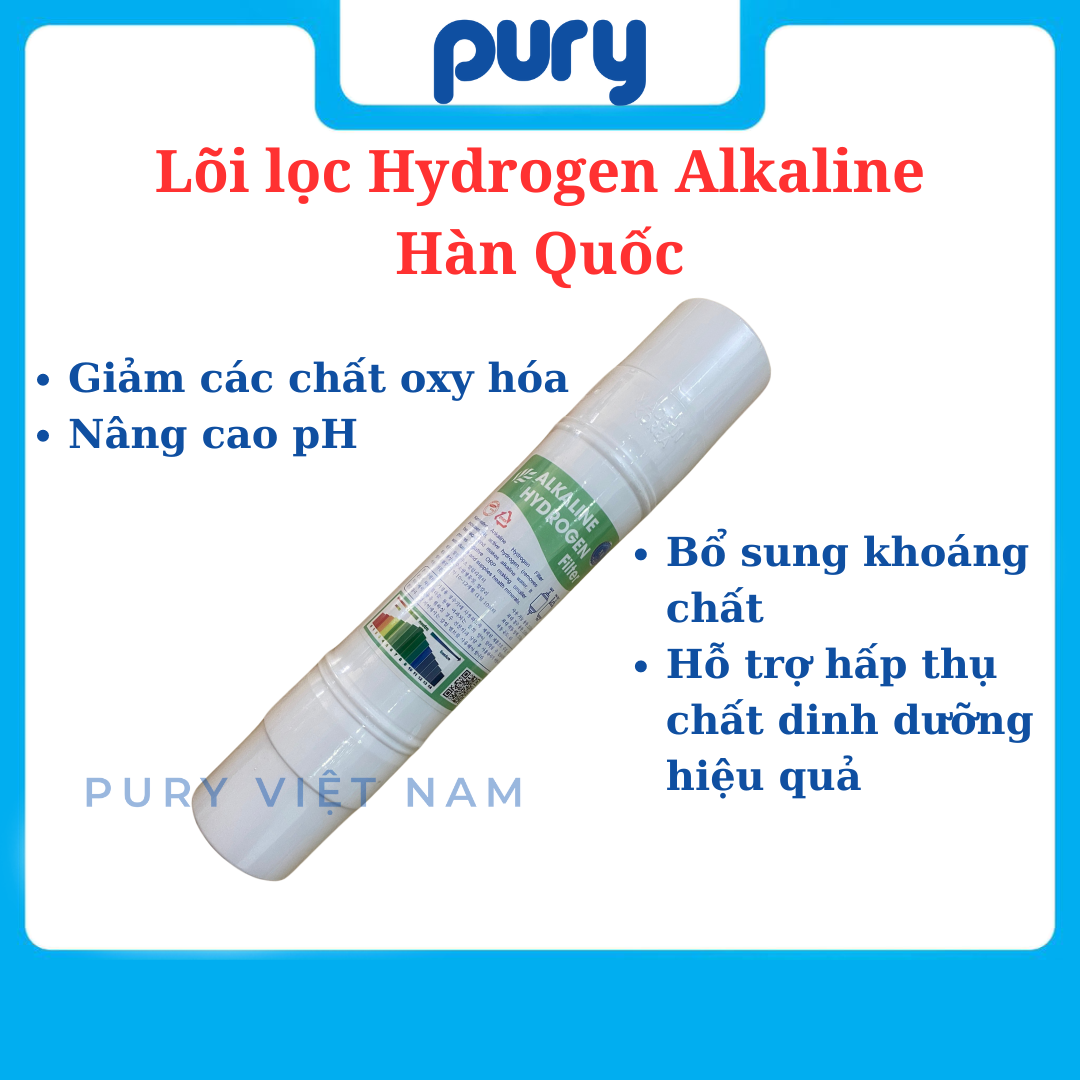 Lõi lọc tạo kiềm Hydrogen Alkaline nhập khẩu Hàn Quốc - tăng chỉ số PH, dành cho tất cả máy lọc nước