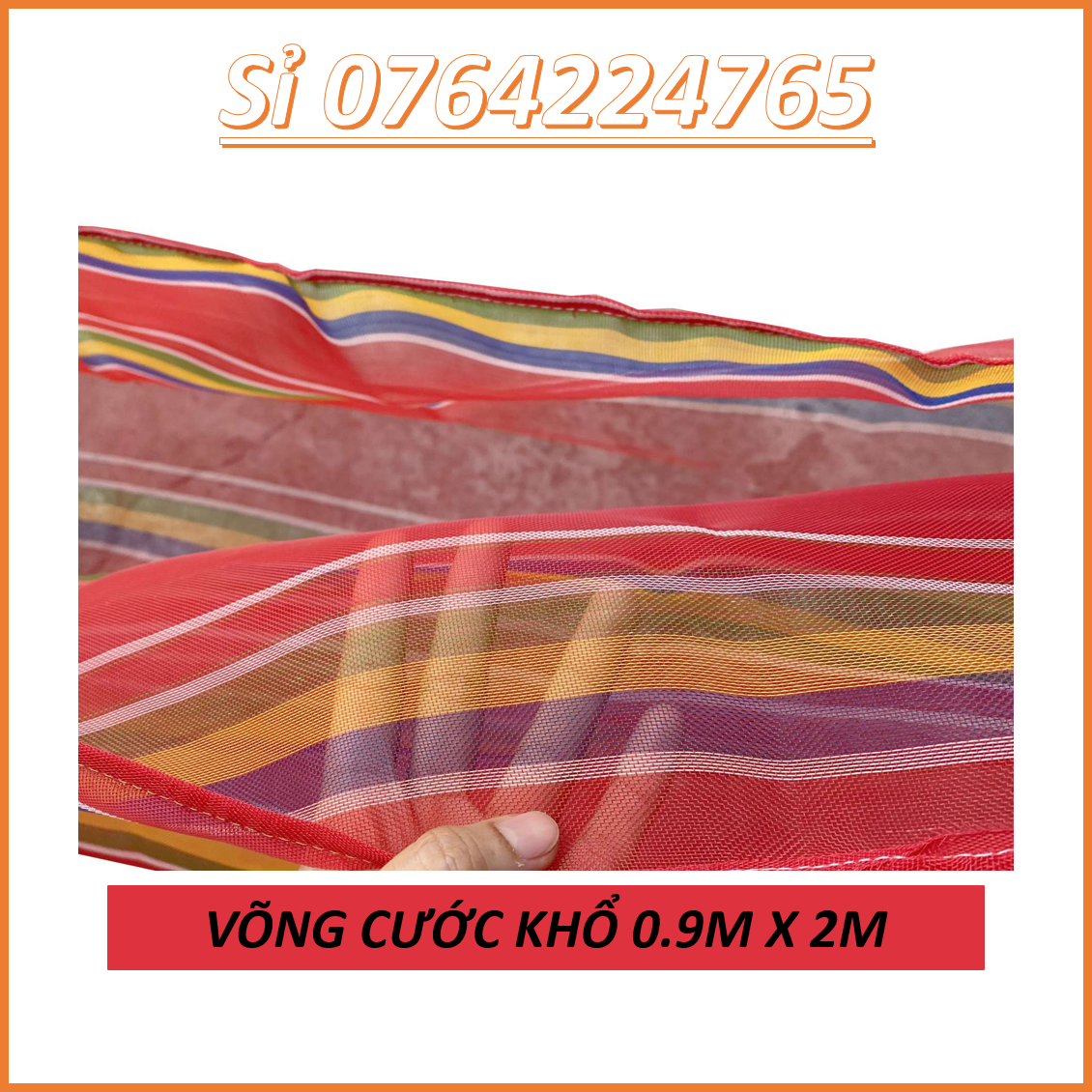 Võng lưới cà phê, võng cước giá rẻ loại tốt may chắc chắn khổ 0.9m x 2m