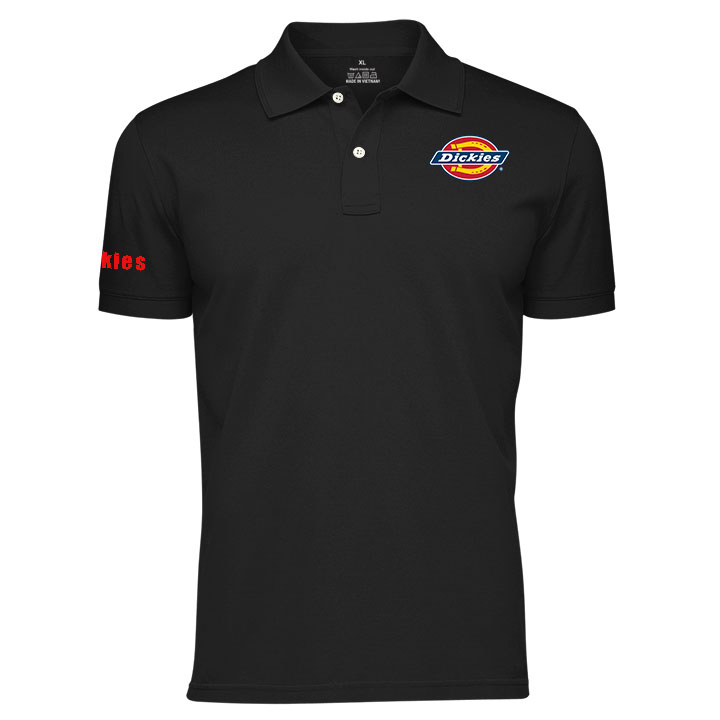 Áo thun nam cổ bẻ Dickies logo in kỹ thuật số phong cách sang trọng,chất vải poly mịn co giãn 4 chiều thắm hút tốt thoải mái vận động| ur sport