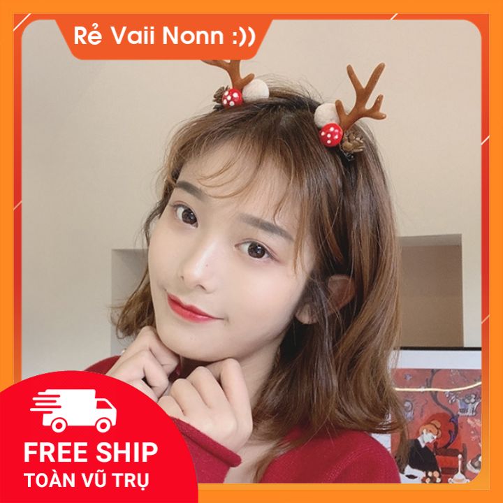 Kẹp tóc hàn quốc sừng hưu siêu hot - kẹp tóc nữ noel cute phụ kiện kẹp xinh dành cho bạn nữ
