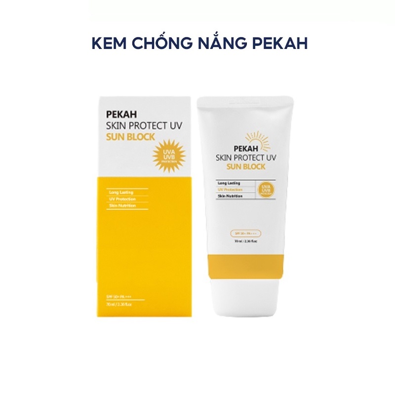 Kem chống nắng vật lý PEKAH Skin Protect UV Sun Block SPF 50+ PA+++ 70ml