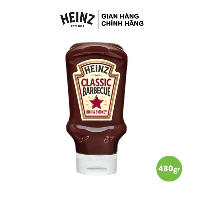 Sốt ướp nướng bbq heinz 480g - sốt ướp đồ ăn đậm đà bbq classic