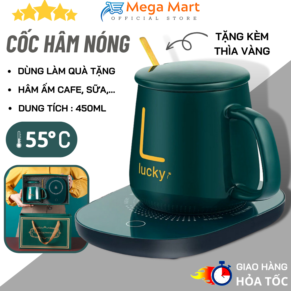 Đế hâm nóng cốc đa năng, cốc hâm nóng kèm đế điện, máy hâm nóng đồ uống, hâm nóng cafe trà, hâm nóng sữa