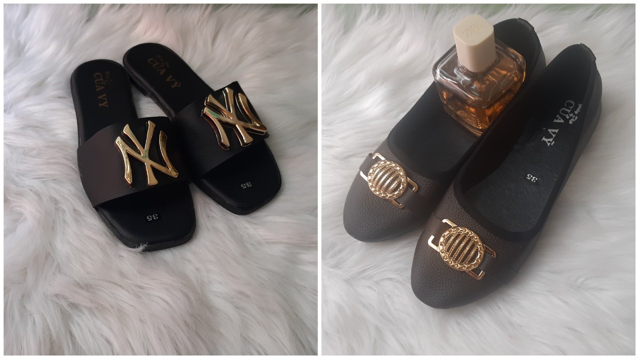 Combo 2 mãu dép+ búp bê nữ xinh thời trang