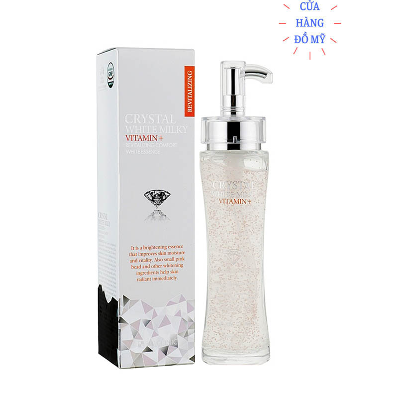 Tinh chất dưỡng trắng da 3W Clinic Crystal White Milky Essence Vitamin+ 150ml của Hàn Quốc shop Shop Hong1008