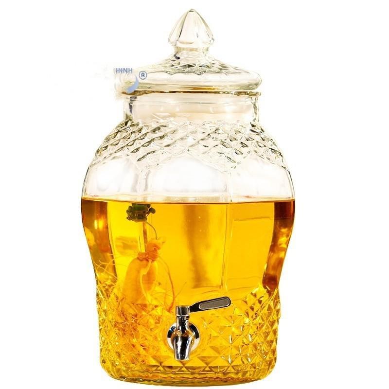 Bình ngâm rượu sâm thủy tinh 8833 15 lít có van