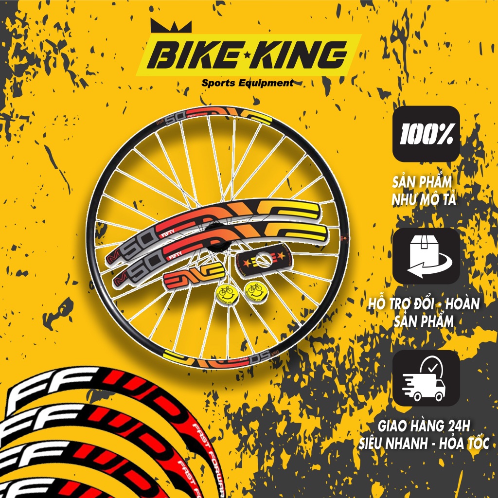 Tem - Decal Cho Niềng (Vành) Cao 4cm Xe Đạp Fixed-Gear Đủ Màu Sắc