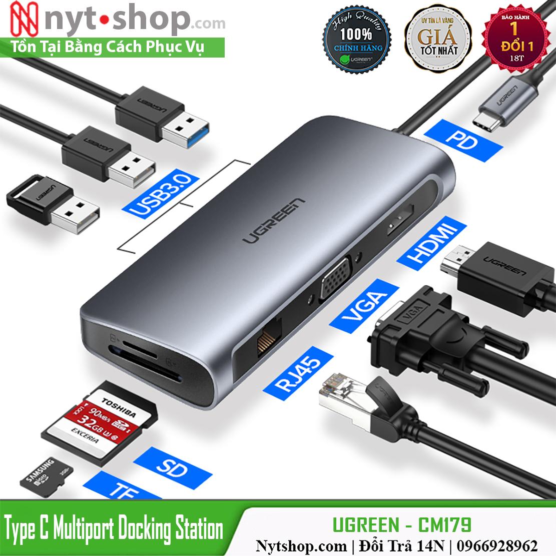Ugreen 50539 8-in-1 USB C Hub Dock Station