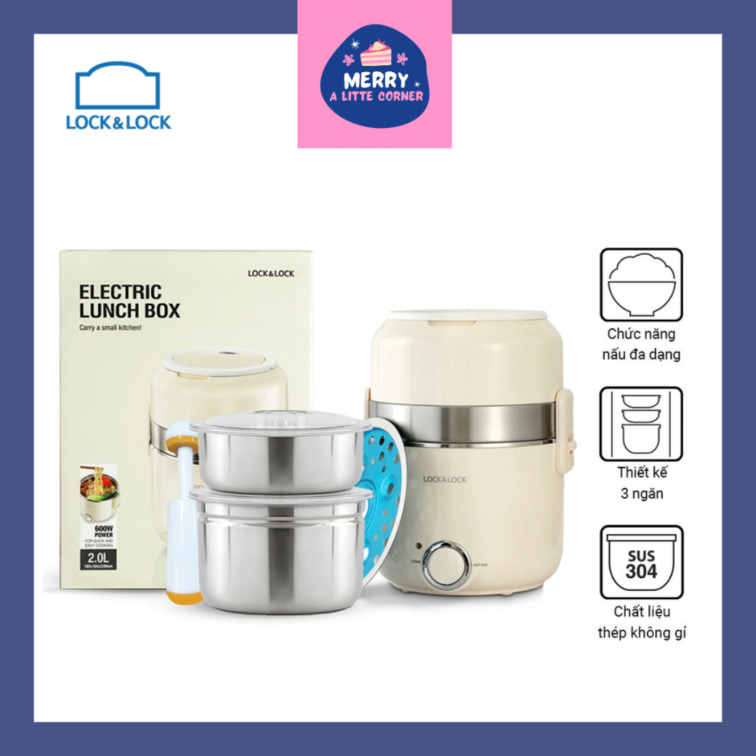 Hộp cơm điện lock&lock ejr226ivy - 2 lít - hàng chính hãng