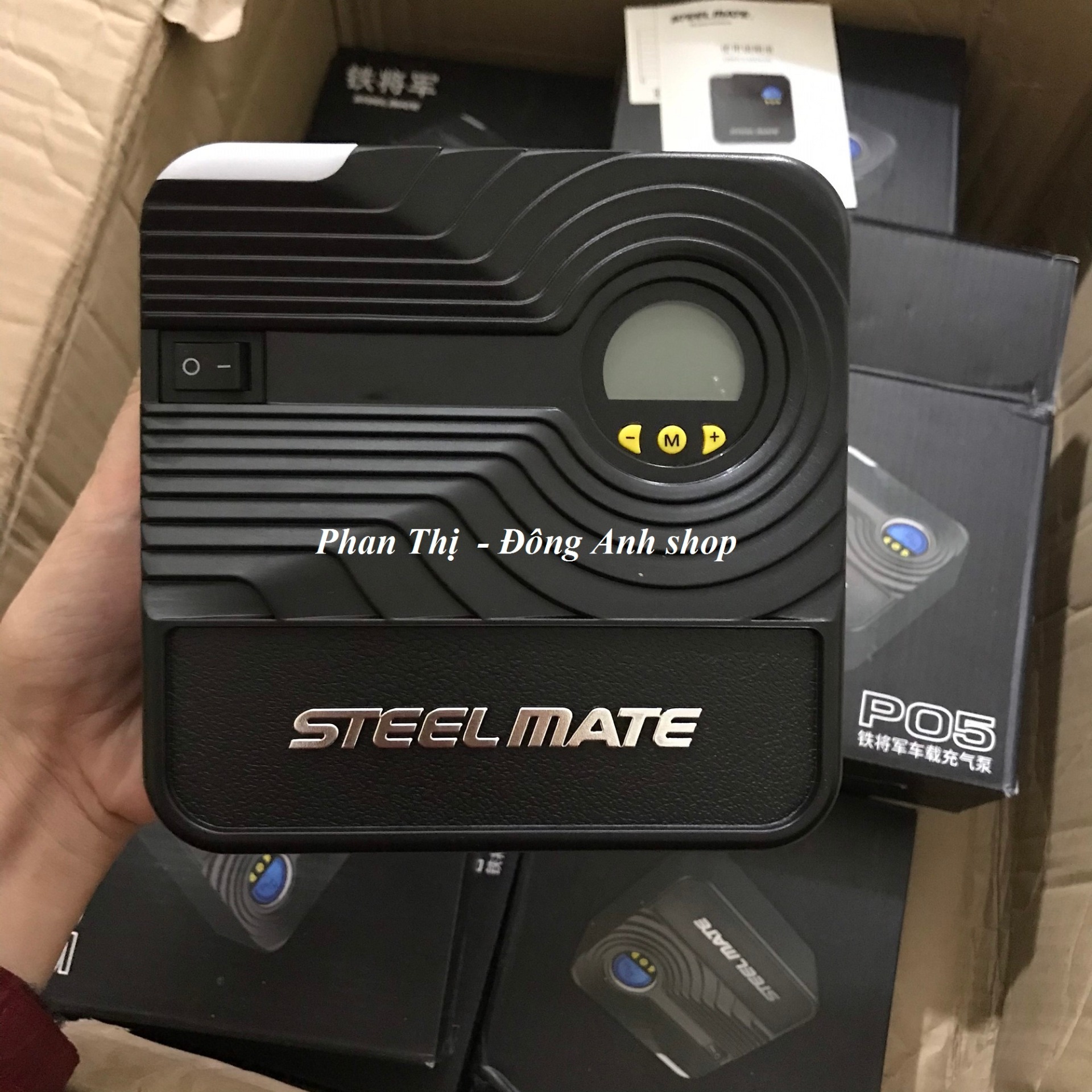 Máy bơm lốp ô tô điện tử Steelmate P05 - máy bơm lốp xe ô tô, máy bơm lốp xe hơi, máy bơm lốp ô tô đa năng, máy bơm lốp xe ô tô mini