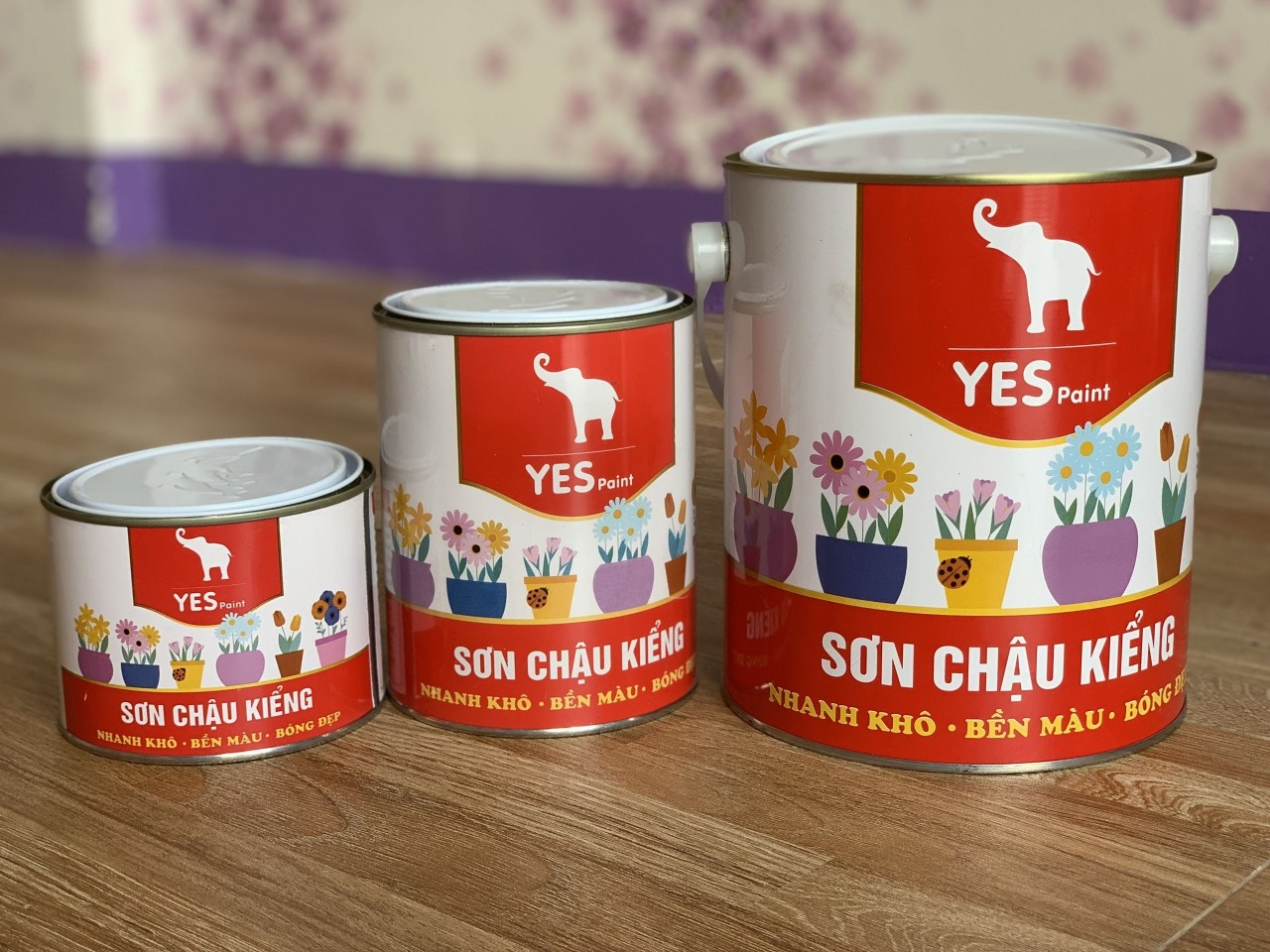 SƠN CHẬU KIỂNG HỆ XĂNG THƠM 1K YES LON 800G - TẶNG KÈM CỌ