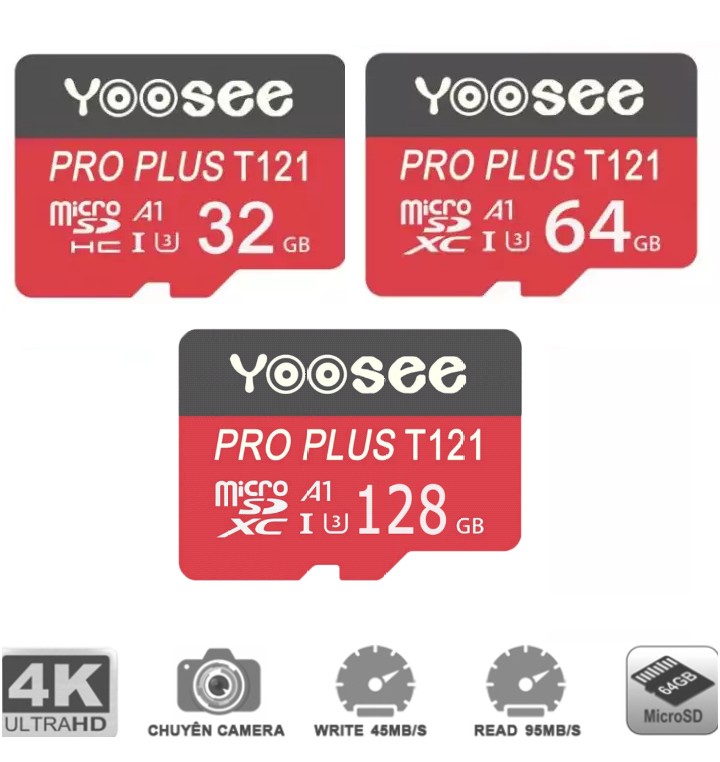 [HCM]Thẻ Nhớ MicroSD Yoosee 32GB / 64GB / 128GB / 256GB Chuẩn Class 10 Chuyên Dụng Cho Camera IP Và Điện Thoại - THẺ BÓC MÁY KHÔNG KÈM HÔP