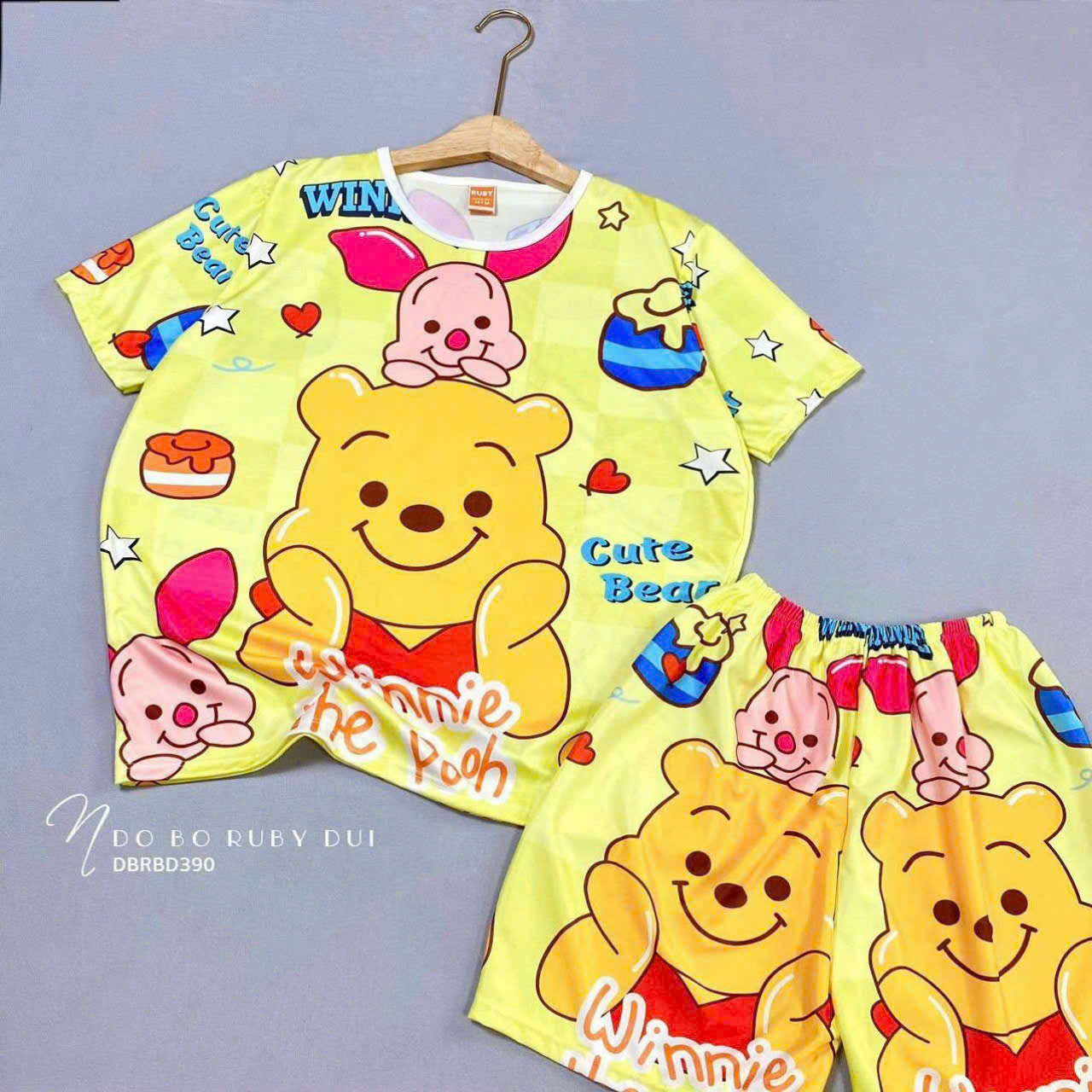 (6-70kg) Đồ bộ mẹ và bé  MÃ 60, vải thun mền mịn, thấm hút mồ hôi, in 3D sắc nét
