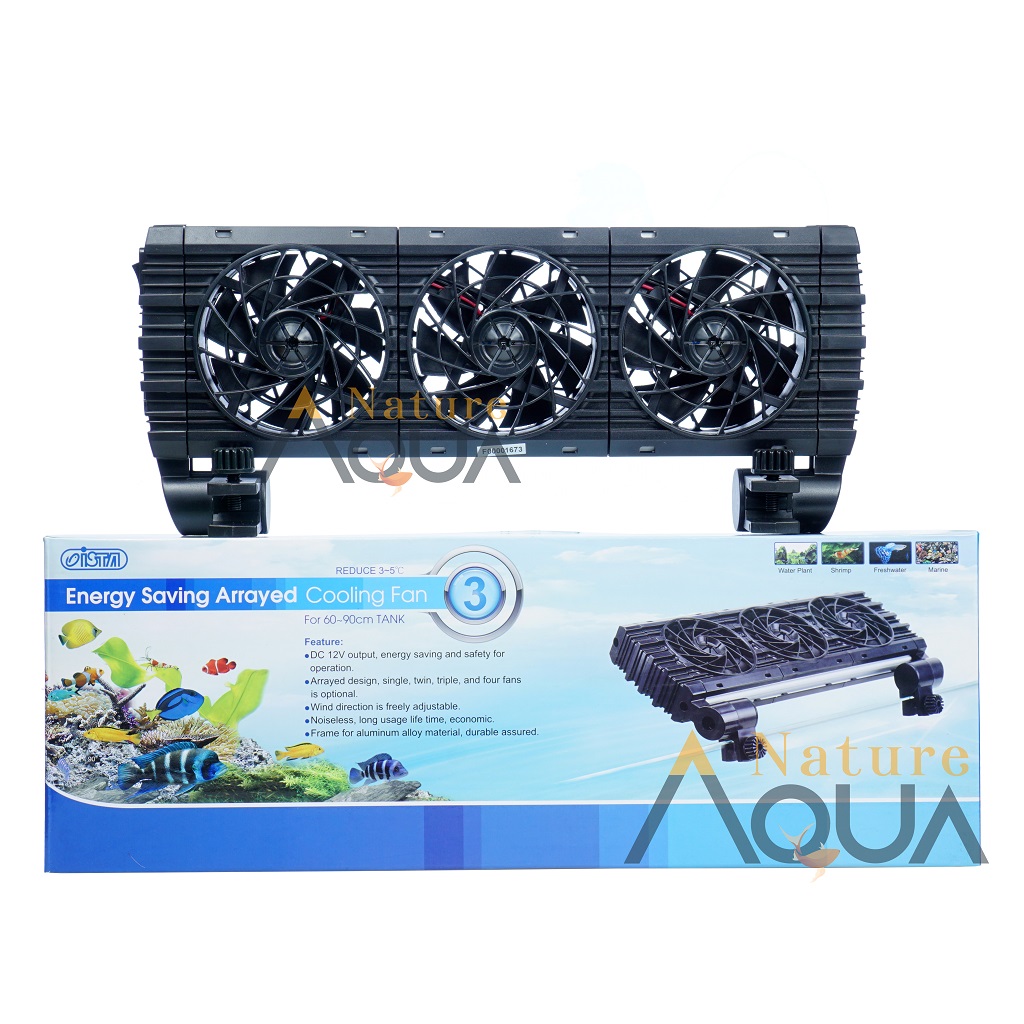 Ista energy saving arrayed cooling fan 3 - quạt mát nước hồ cá 3 fan