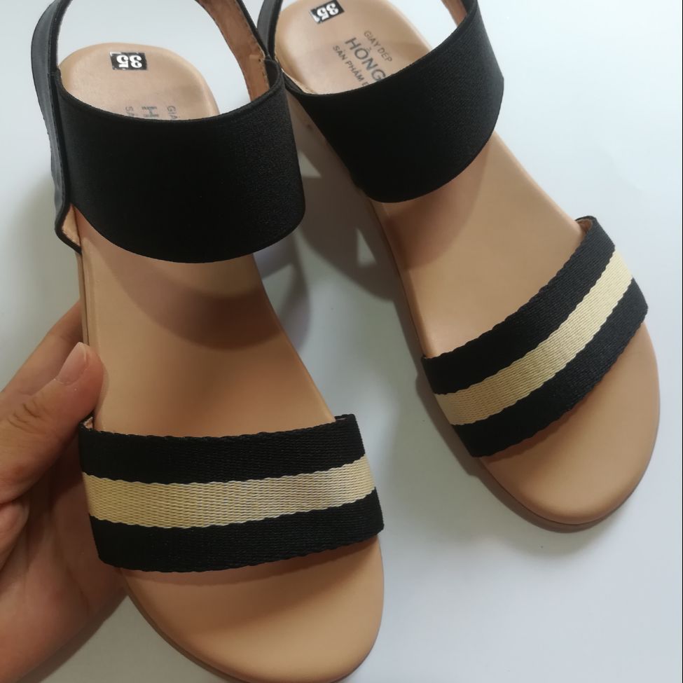 Dép sandal nữ quai dù phối đế đúc su siêu êm mềm hàng cao cấp