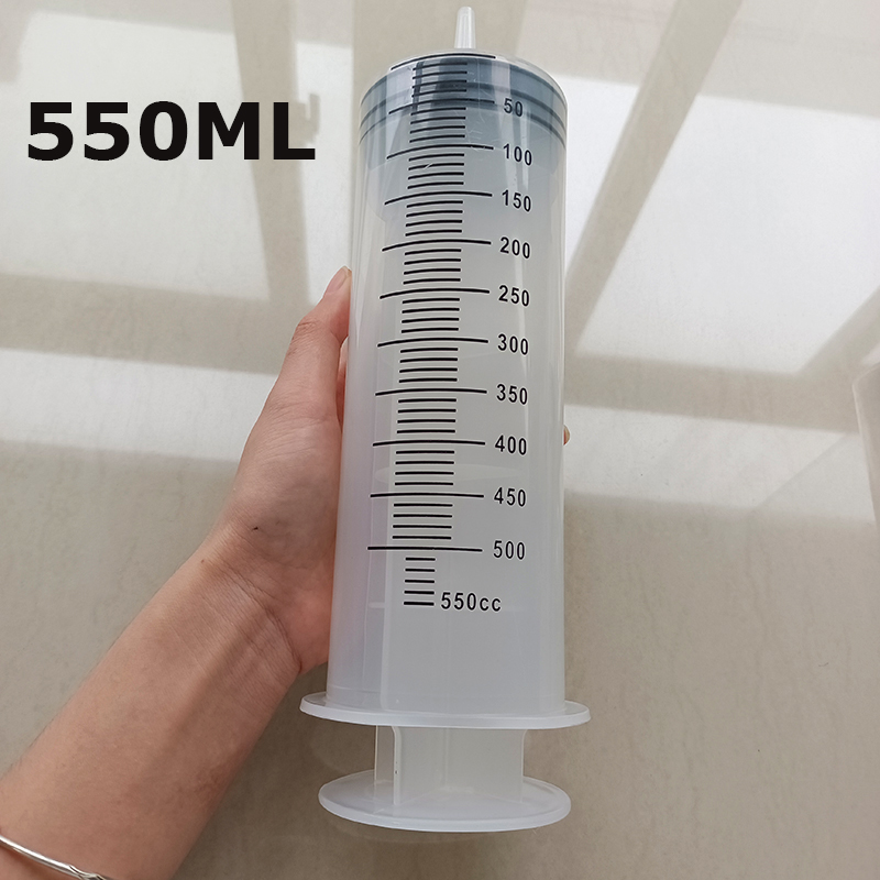Xilanh bơm xi lanh thụt rửa ống tiêm nhựa ông tiêm ướp thịt tiêm bằng nhựa bình sữa thú cưng 550ml