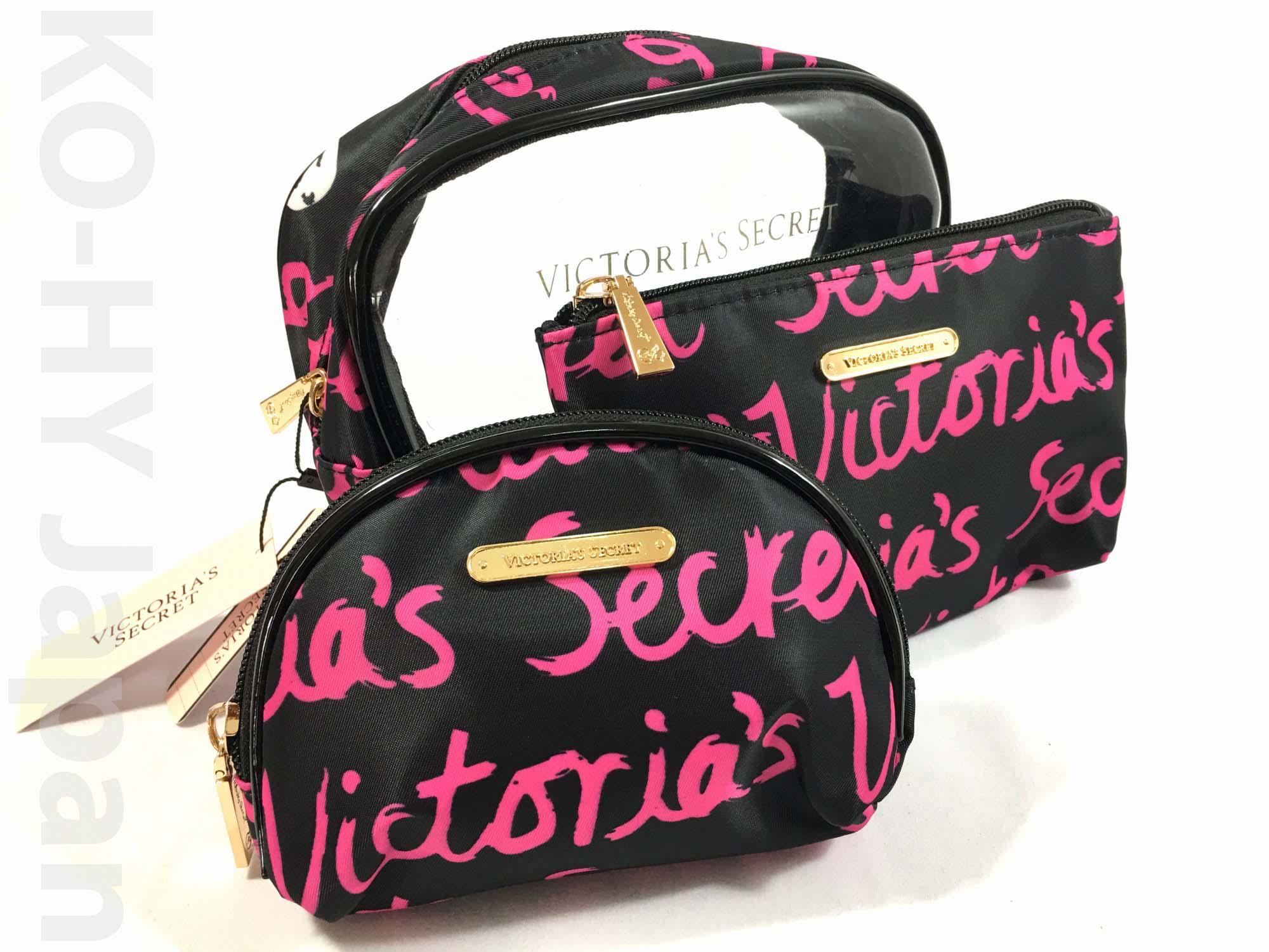 [HCM]Bộ 3 túi đựng mỹ phẩm Victorias Secret Pochettes (1 set 3 Pochettes)