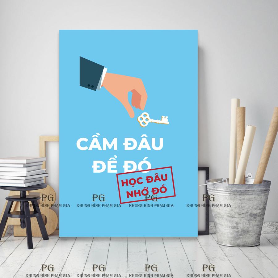 [HCM]Tranh canvas tạo động lựctreo văn phòng - khung hình phạm gia PGĐL1506