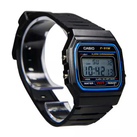 Đồng Hồ Điện Tử Casio F-91W Chính Hãng, Chống Nước, Siêu Bền ĐỒNG HỒ CHÍNH HÃNG có dây đeo nhựa