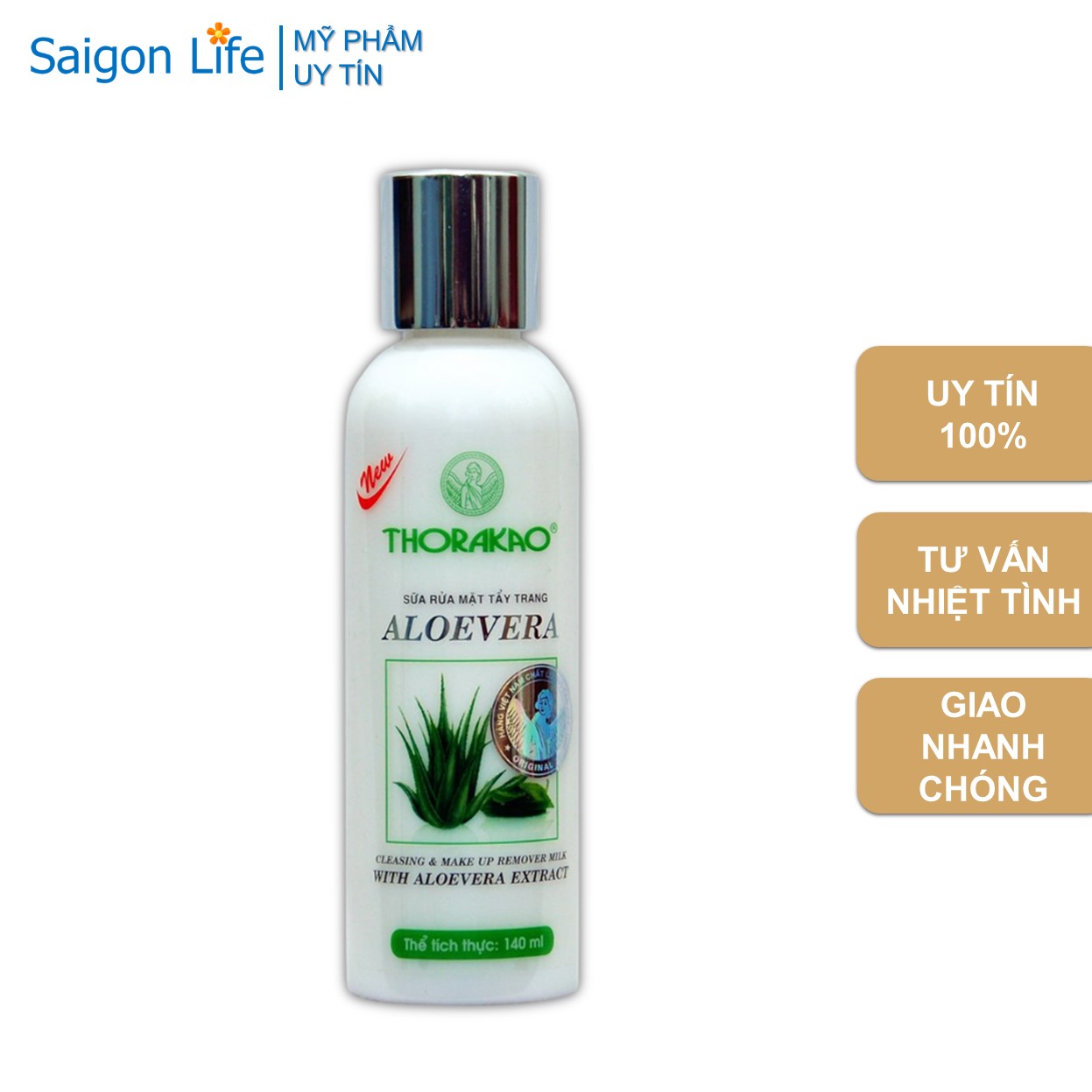 Sữa Tẩy Trang Aloevera Thorakao 140g