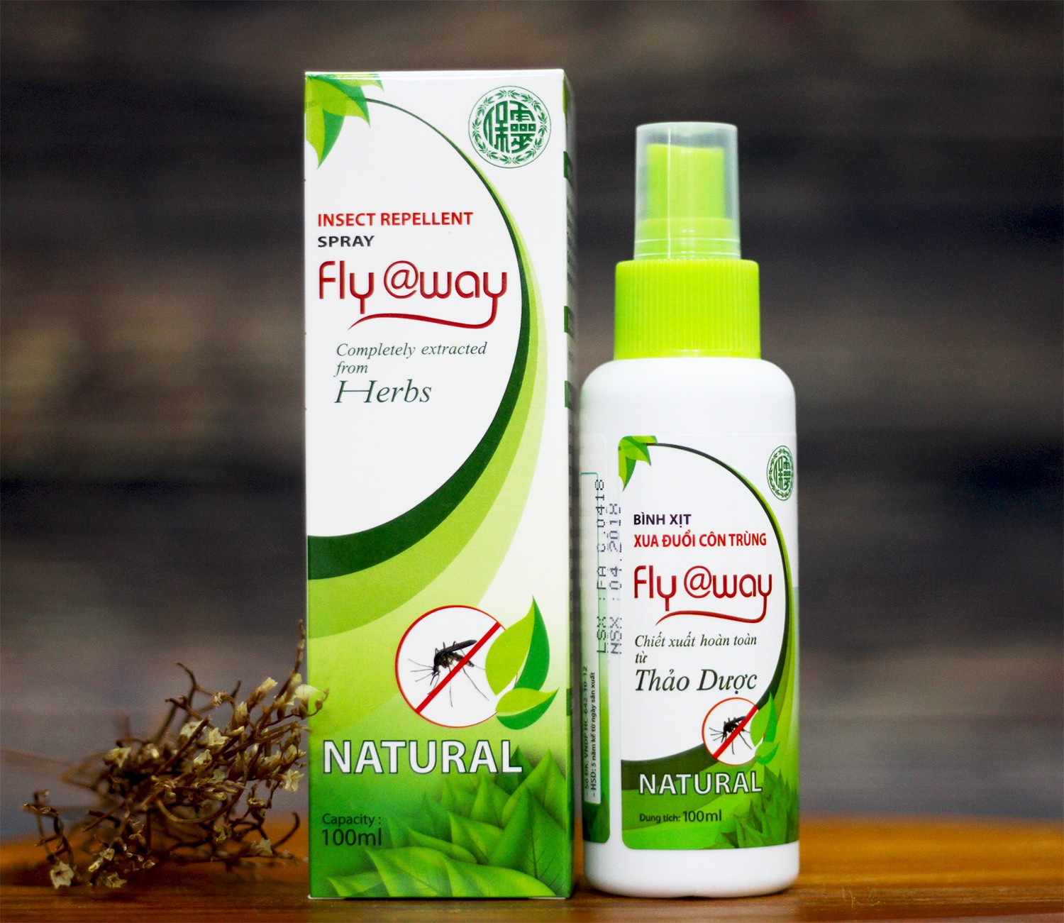 Bình xịt xua đuổi côn trùng . fly way 100ml.