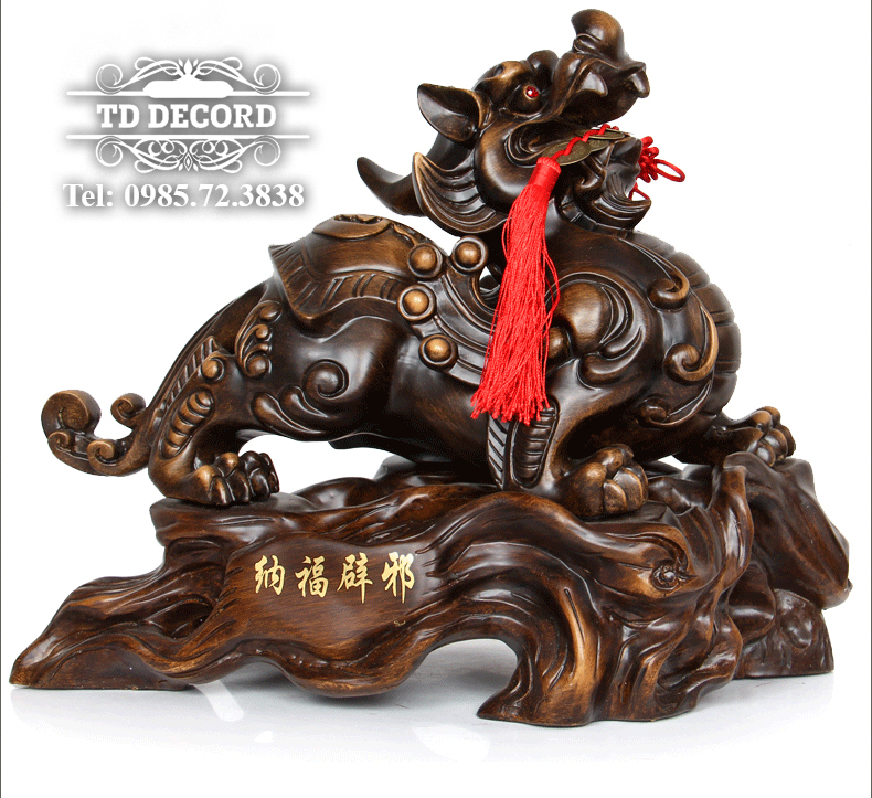 Tượng Phong Thủy Tỳ Hưu Vân Gỗ Sồi Chiêu Tài, Tượng Decor Trang Trí Nhà Cửa, Quà Tặng Tân Gia Khai Trương , Sinh Nhật, Tặng Sếp