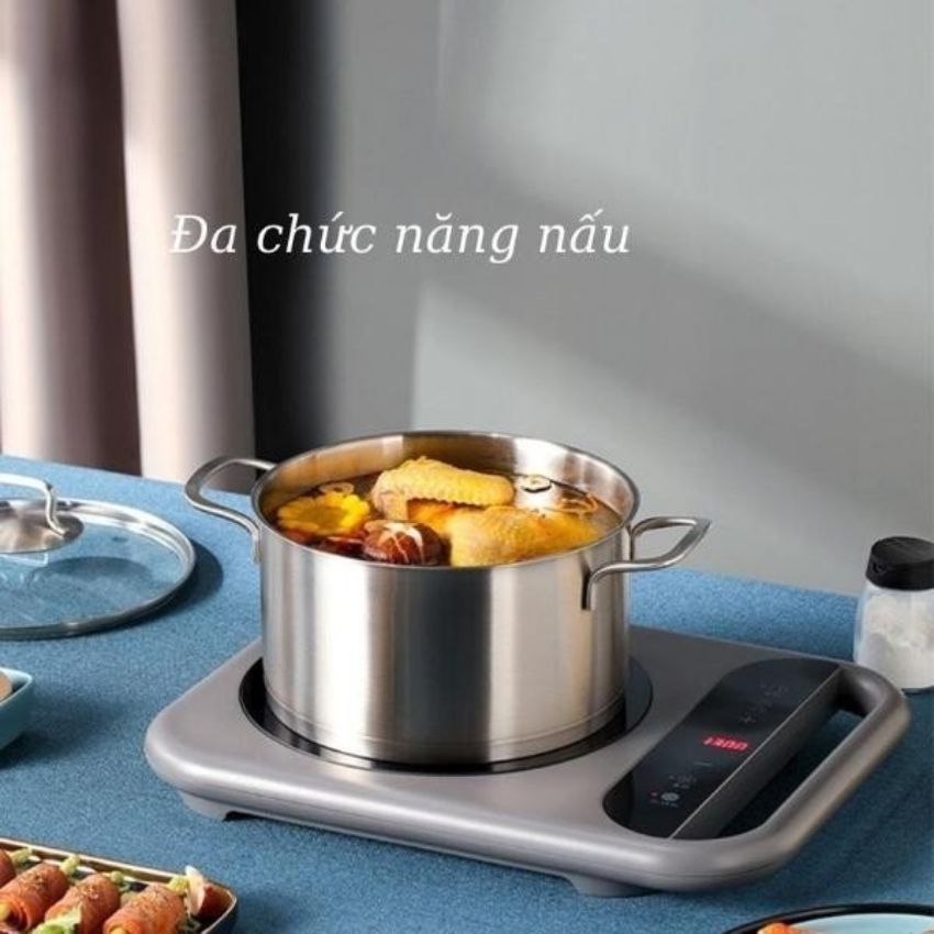 Bếp điện từ đơn Gali 2000W  dùng được cho tất cả các loại nồi nấu, không kén nồi