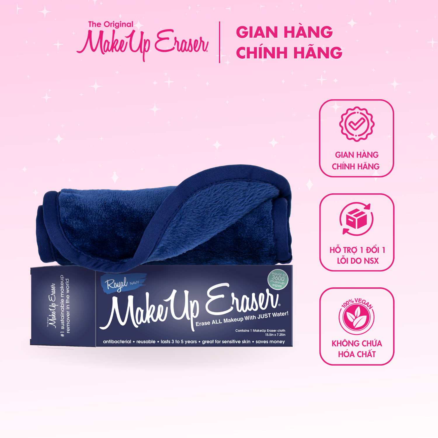 Khăn tẩy trang MakeUp Eraser Royal Navy