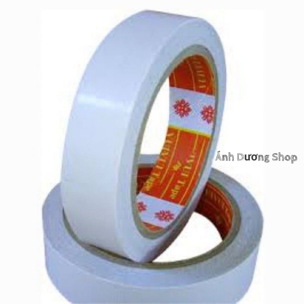 2cuộn băng keo dính 2mặt bản rộng 2cm