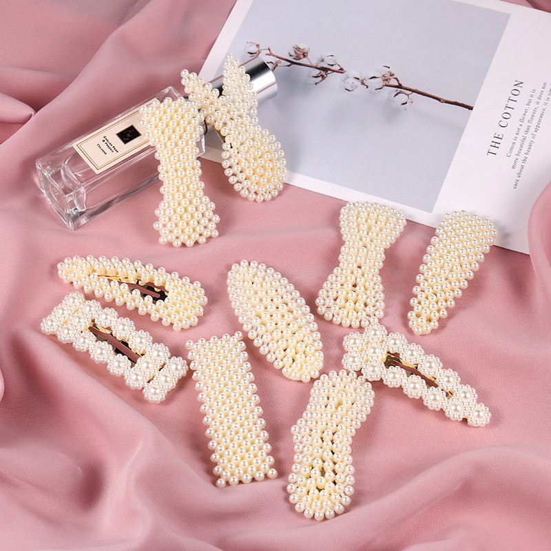 Set 4 kẹp tóc ngọc trai nhân tạo hàn quốc cho Nữ siêu xinh