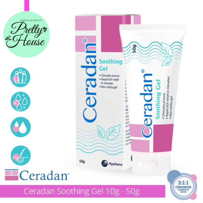 [DATE MỚI-CHÍNH HÃNG PHÒNG KHÁM DA]Kem làm dịu da, giảm kích ứng, ngứa Ceradan Soothing Gel