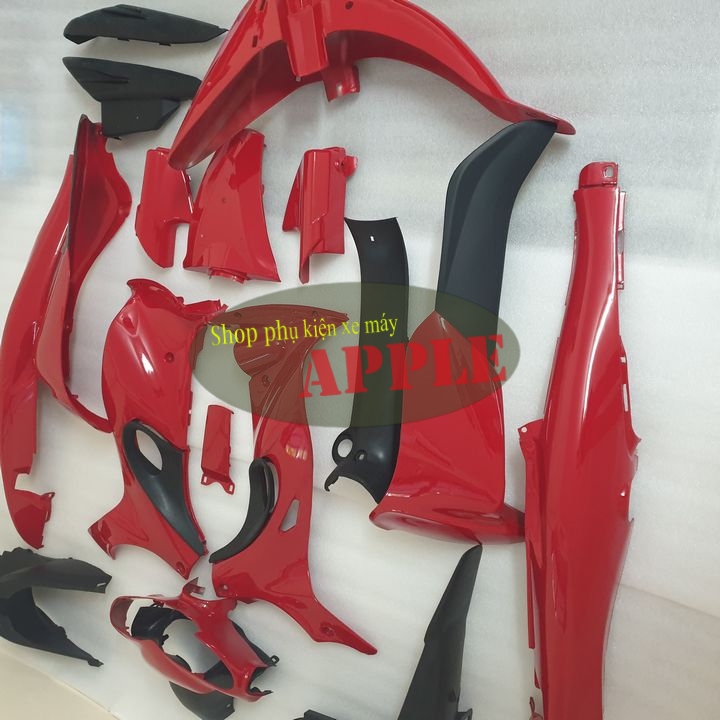 {Tặng kèm tem}   Dàn áo xe JUPITER R  ,dàn áo  màu ĐỎ nhựa nguyên sinh, phụ tùng xe máy giá rẻ