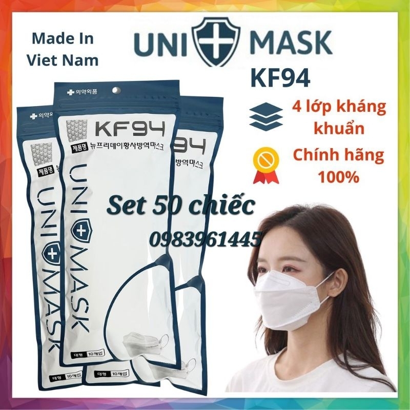 Khẩu trang y tế 4d mask kf94 unimask