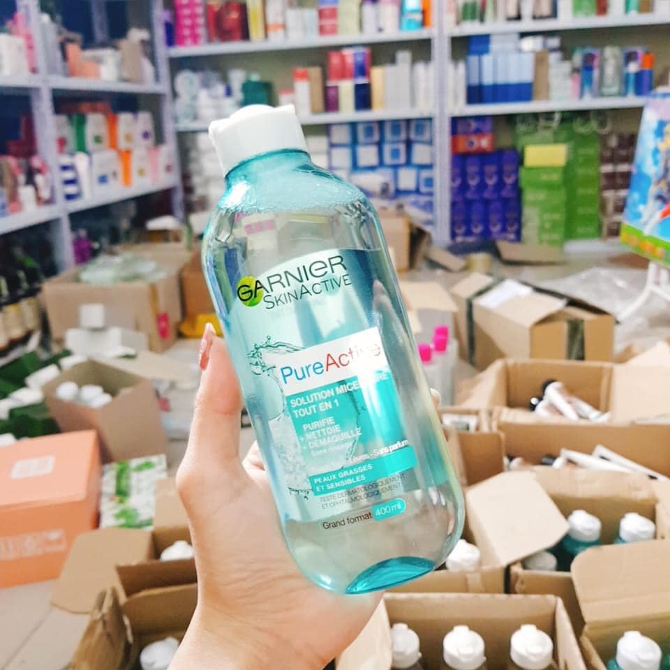 Màu Xanh Ngọc - da dầu mụn Nước tẩy trang Garnier Cleansing Water