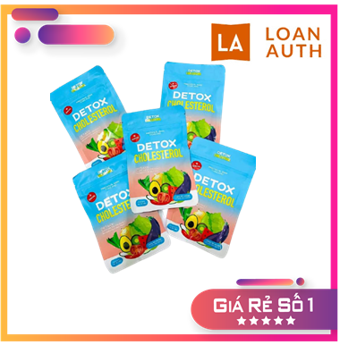 Viên khử mỡ giảm cân giấm táo Detox Cholesterol Thái Lan 60 viên-shop loan auth