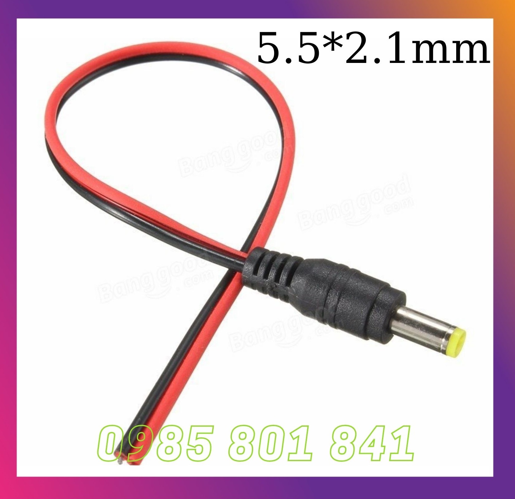Dây nguồn jack dc đực 5.5x2.1mm