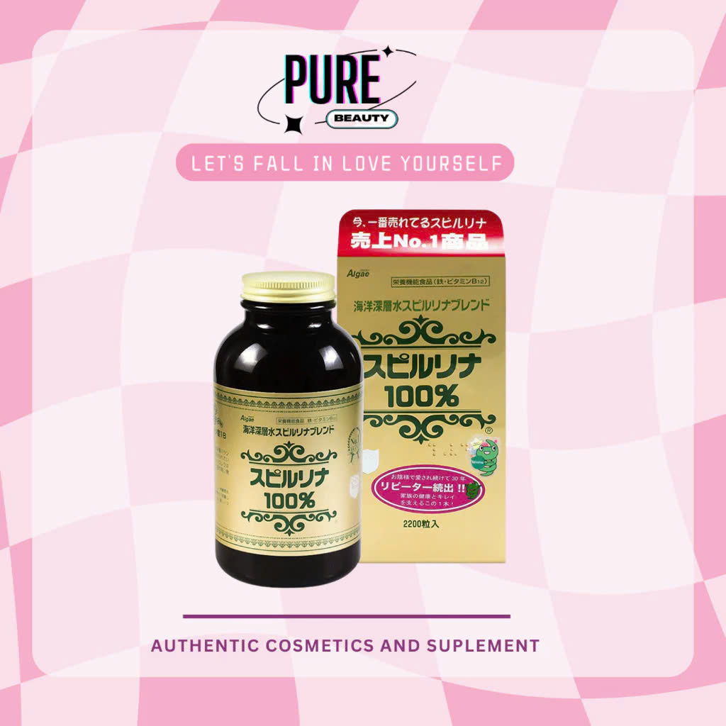  Viên Uống Tảo Xoắn Spirulina Nhật Bản 2200 Viên 