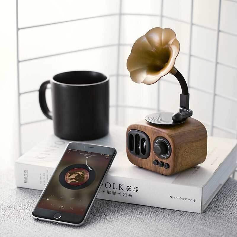 [HCM]Loa Cổ Điển Loa Vân Gỗ Loa Bluetooth phong cách cổ điển classic style FT-05 âm thanh siêu trầm công suất 5W Loa Kiểu dáng cổ điển đậm phong cách Châu Âu